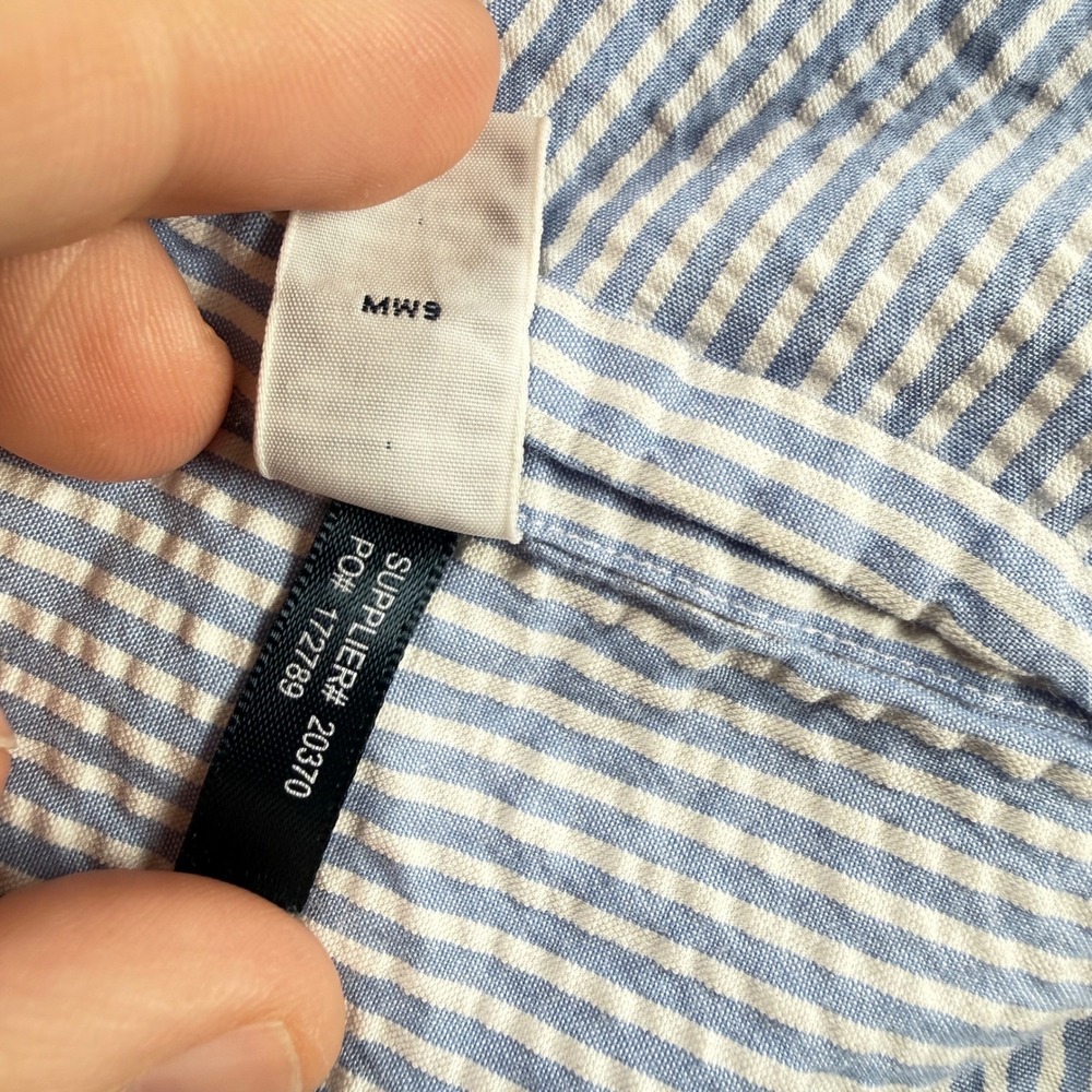 Ralph Lauren Button Down Mens 2XLT Seersucker Short Sleeve Resort Cruise Preppy - Picture 6 of 12